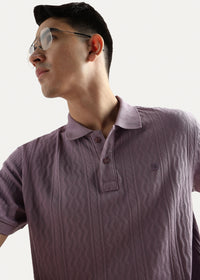 Rhapsody Lavender Zigzag Diamond Knit Jacquard