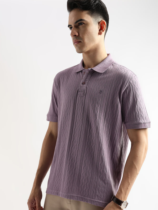 Rhapsody Lavender Zigzag Diamond Knit Jacquard