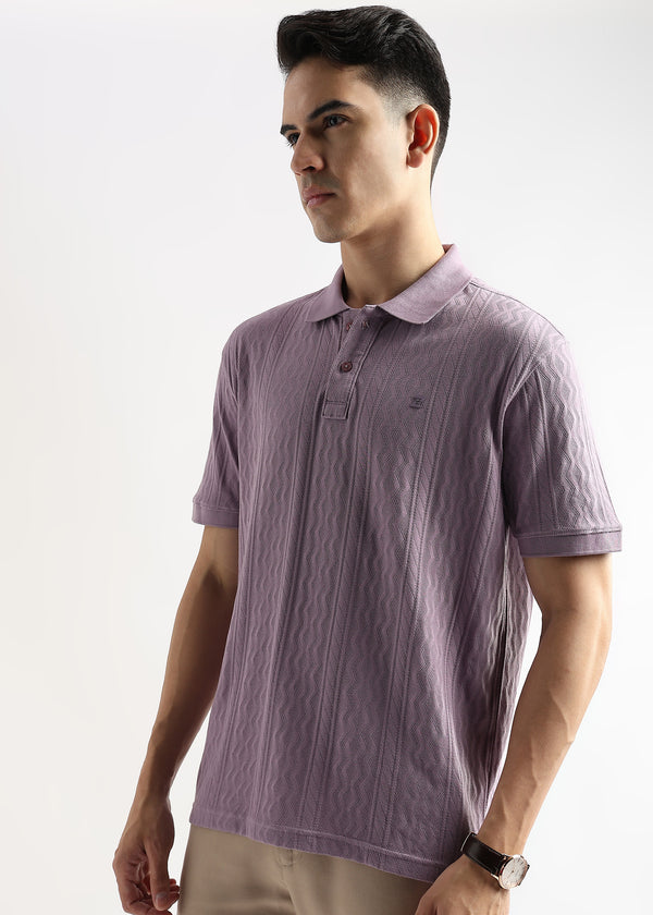 Rhapsody Lavender Zigzag Diamond Knit Jacquard