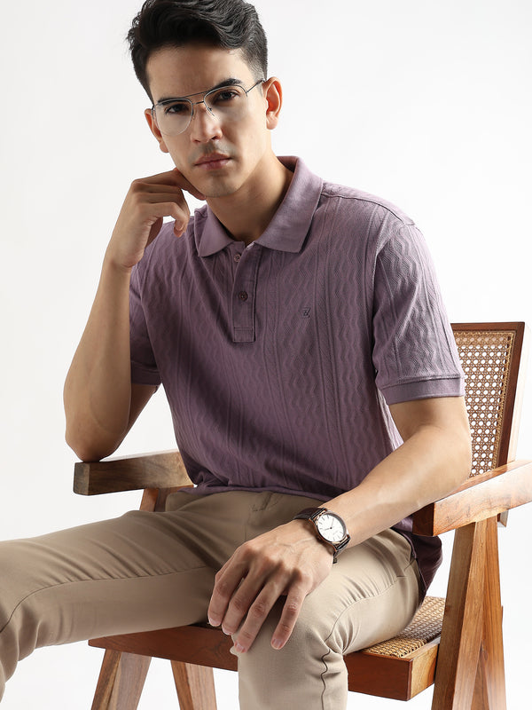 Rhapsody Lavender Zigzag Diamond Knit Jacquard