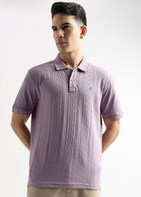 Rhapsody Lavender Zigzag Diamond Knit Jacquard