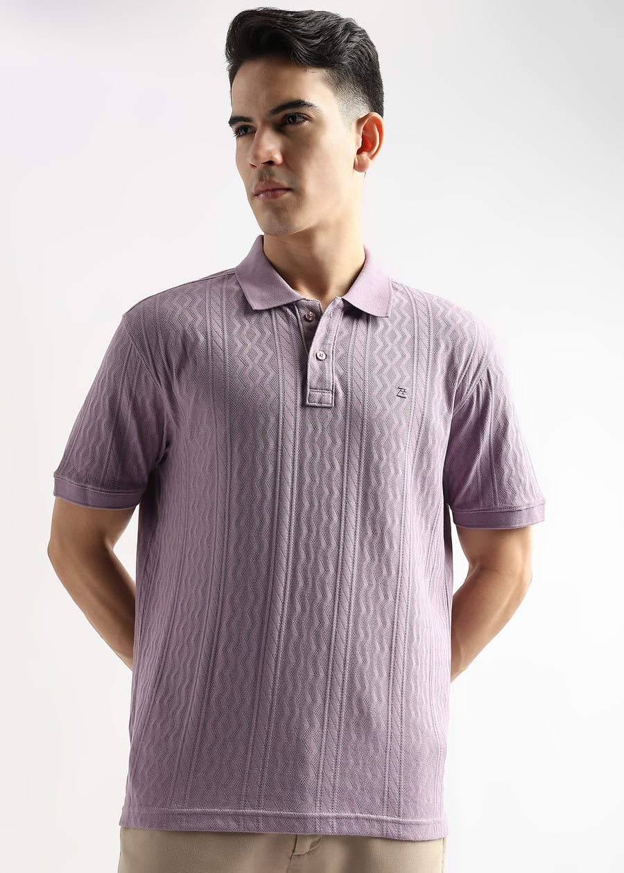 Rhapsody Lavender Zigzag Diamond Knit Jacquard