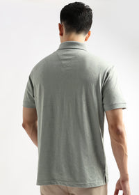 Green Tint Stem Pattern Knit Jacquard