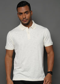 Egret White Stem Pattern Knit Jacquard