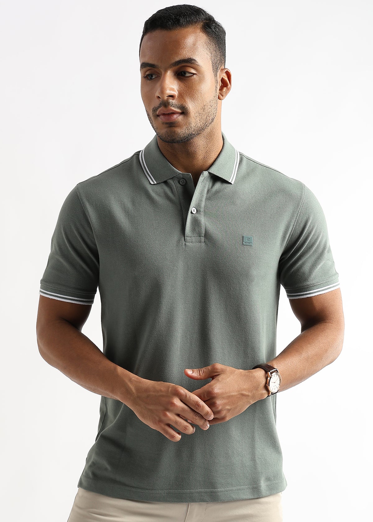 Wreath Green Solid Polo T-Shirt