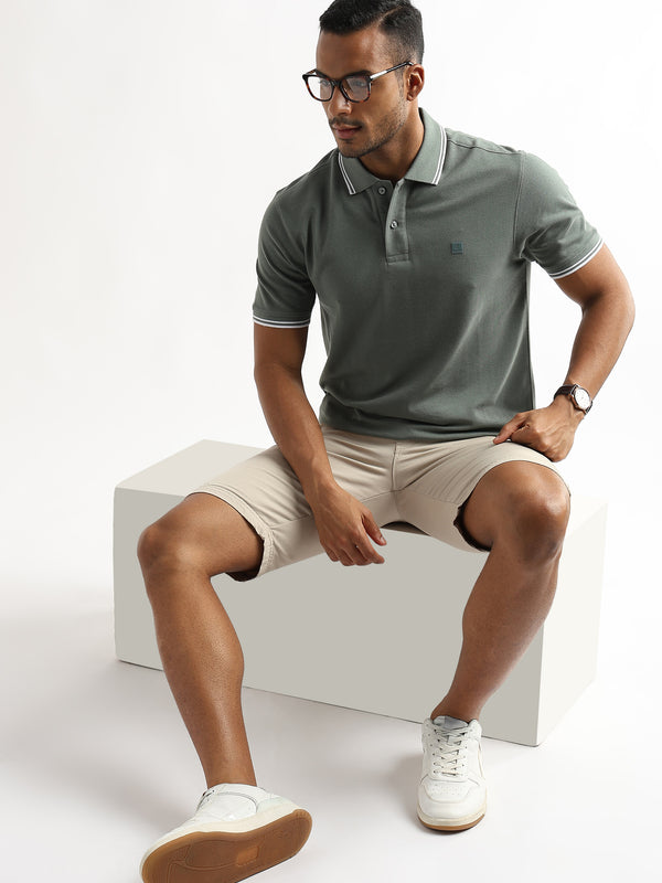 Wreath Green Solid Polo T-Shirt