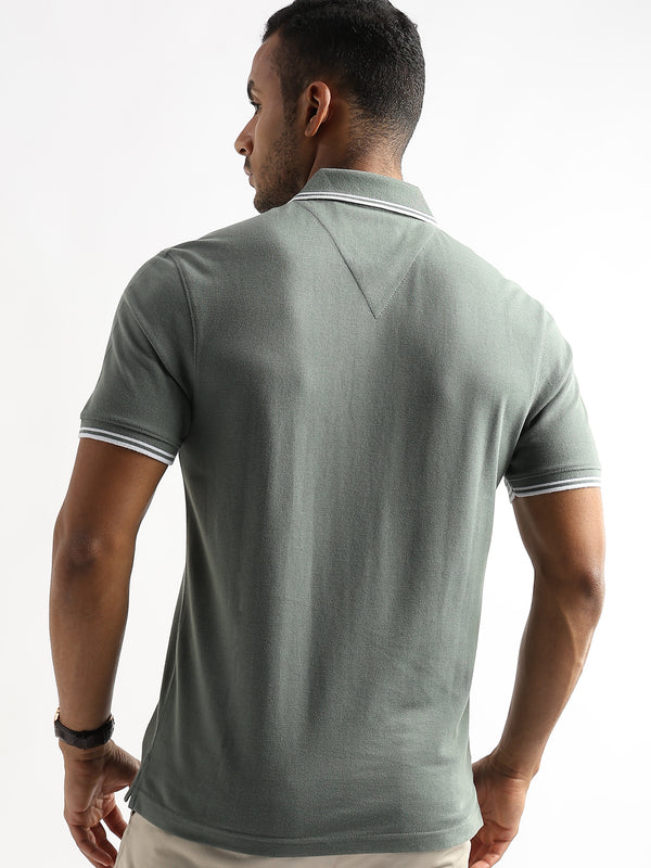 Wreath Green Solid Polo T-Shirt