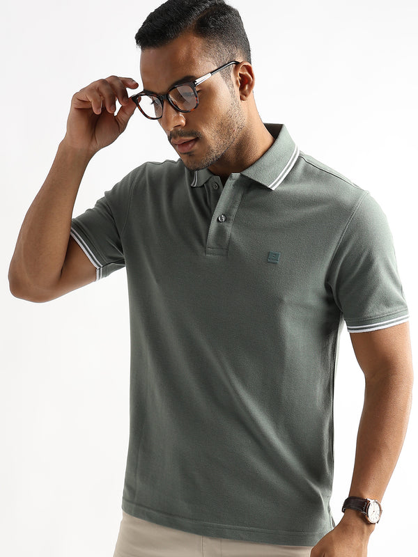 Wreath Green Solid Polo T-Shirt