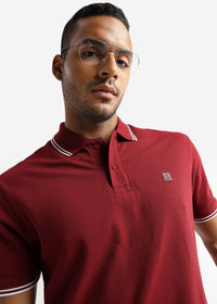 Merlot Read Solid Polo T-Shirt