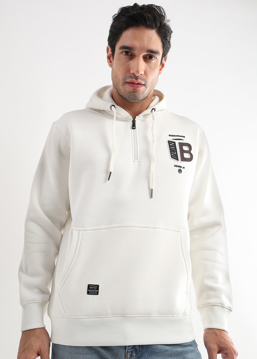 Plan B Star White Zip-Top Hoodie