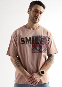 Pastel Rose Smile Graphic Oversized