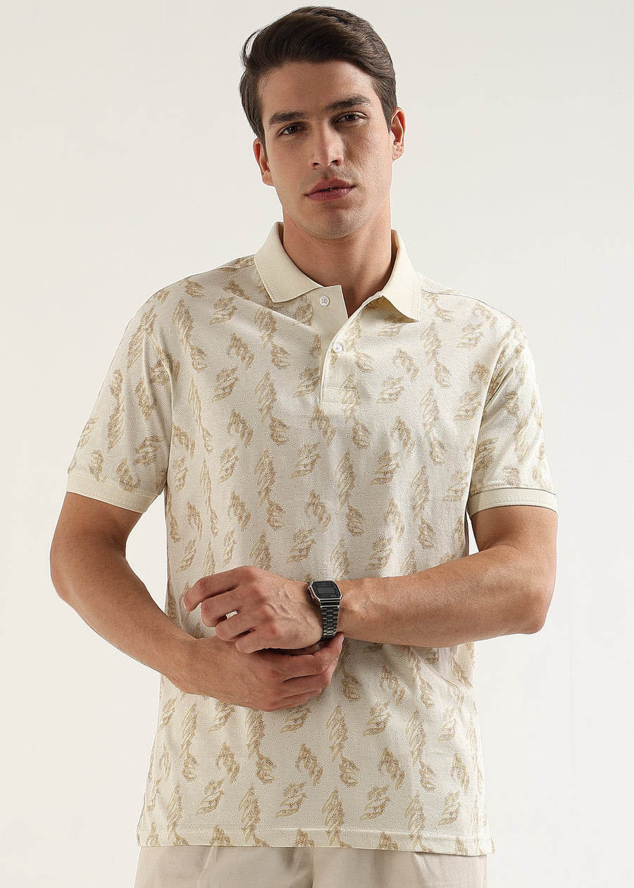 Off-White Maison Patterned Polo T-Shirt