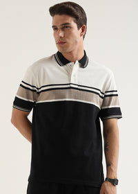 Monaco Noir Structured Polo T-Shirt