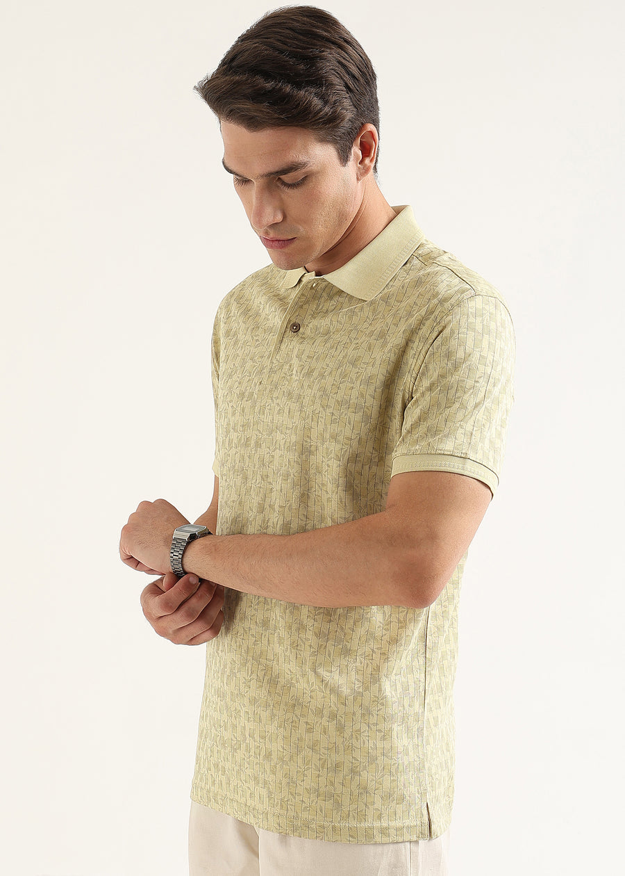 Muted Sage Sorrento Mercerised Polo T-Shirt