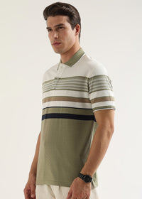 Linea Olive Structured Polo T-Shirt