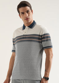 Air Force Blue Metro Weave Classic Polo T-Shirt