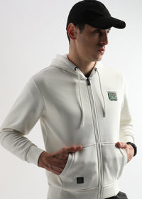 Embroided back print Star White Hoodie
