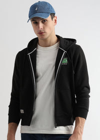 Embroided back print Caviar Black Hoodie