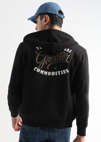 Embroided back print Caviar Black Hoodie
