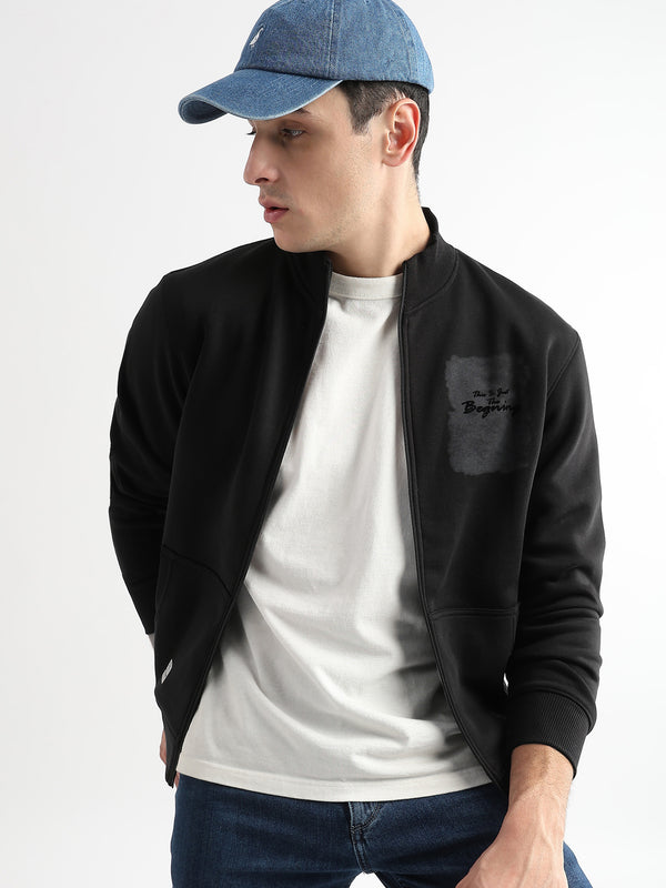 Sketched Printed Caviar BlackCollar Sweatshirt