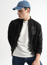 Sketched Printed Caviar BlackCollar Sweatshirt