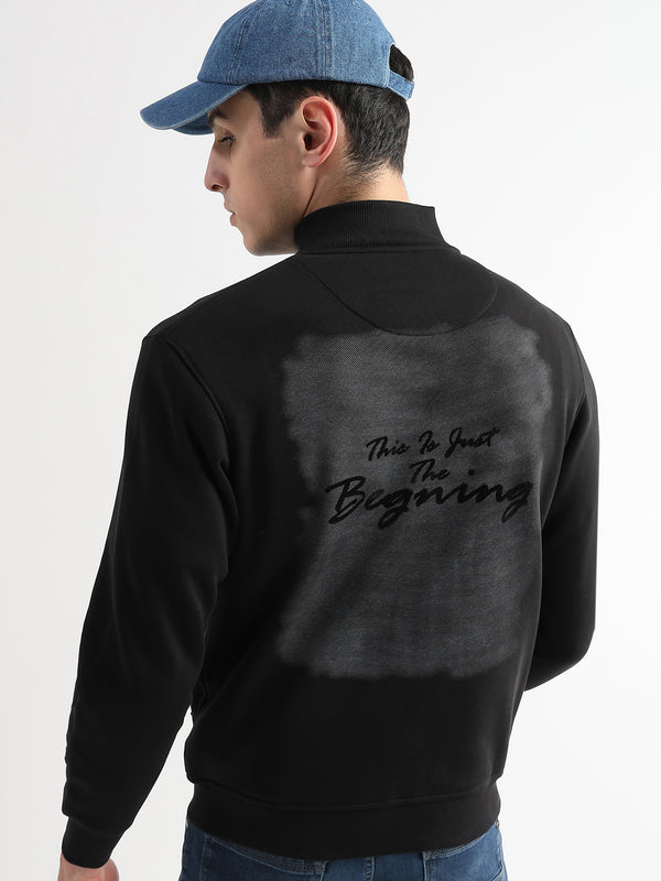 Sketched Printed Caviar BlackCollar Sweatshirt