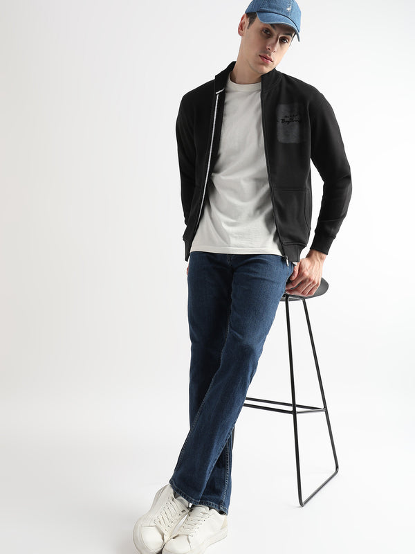 Sketched Printed Caviar BlackCollar Sweatshirt