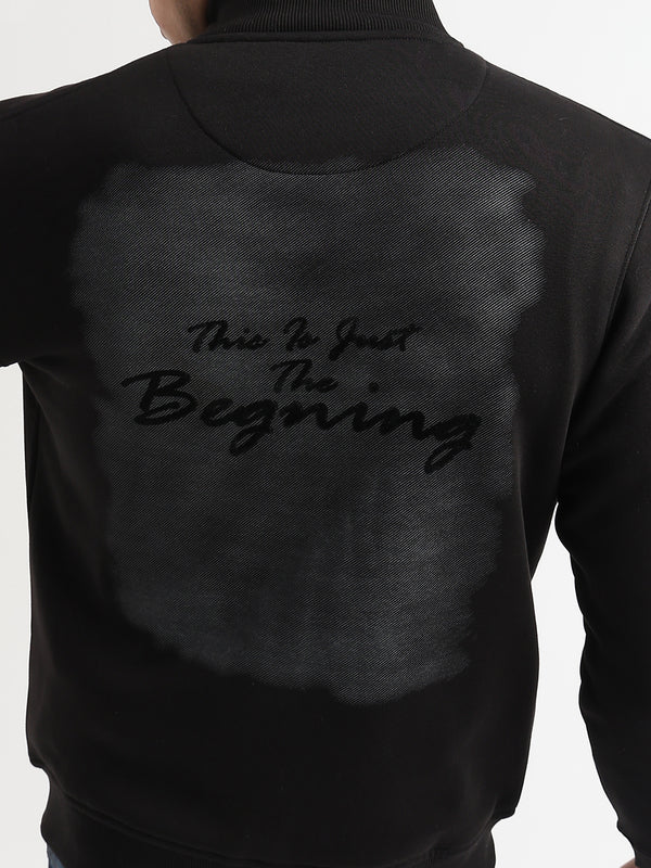 Sketched Printed Caviar BlackCollar Sweatshirt