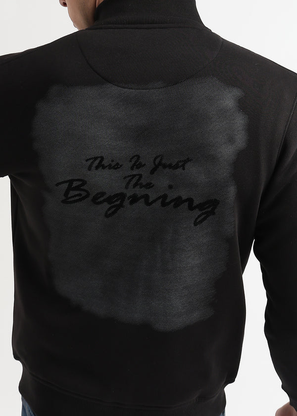 Sketched Printed Caviar BlackCollar Sweatshirt