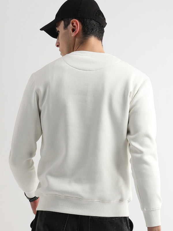 Reload Star White Cotton Sweatshirt