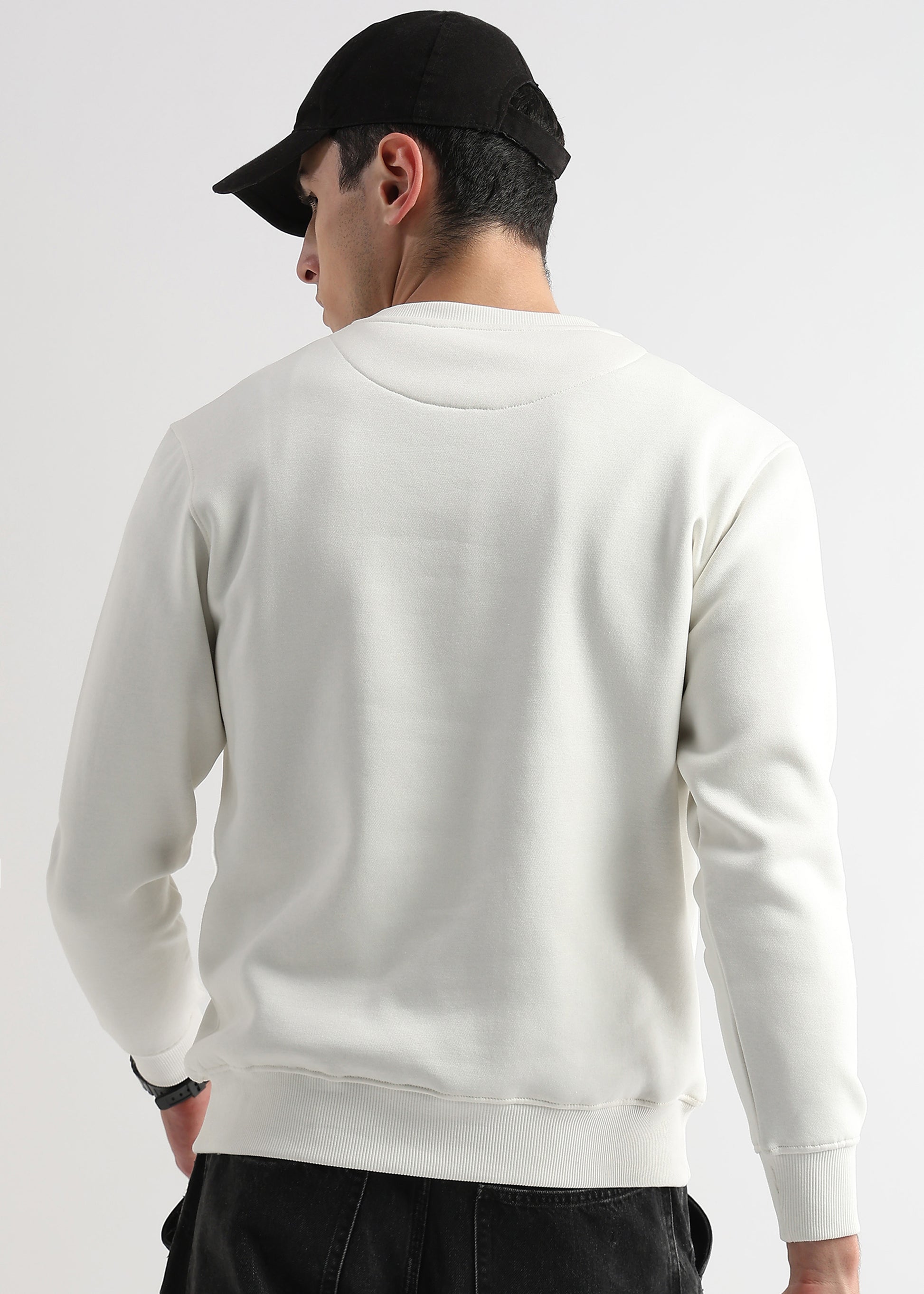 Reload Star White Cotton Sweatshirt