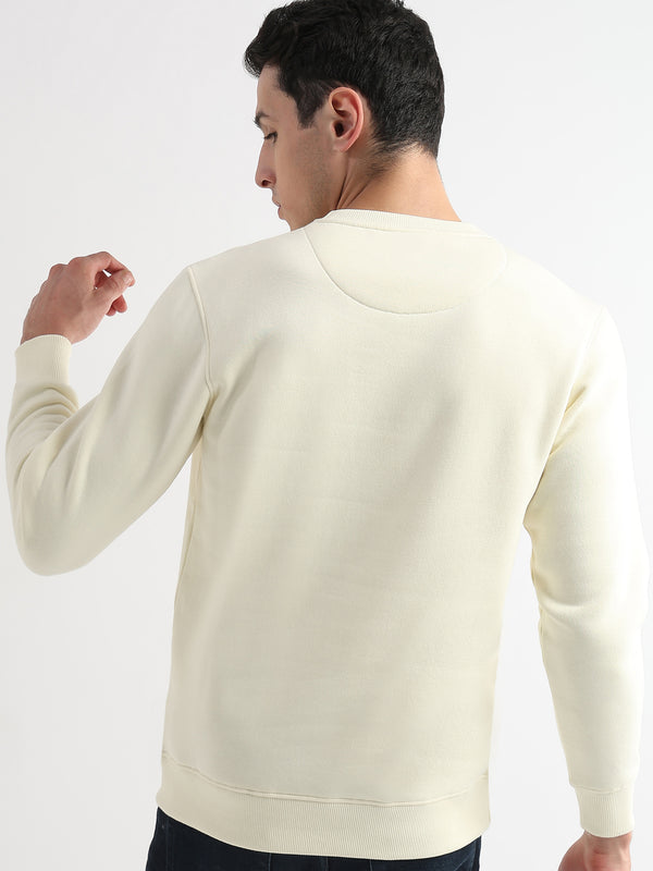 High density emboss print White Asparagus Sweatshirt