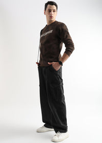 Hazed Print emperador brown Sweatshirt