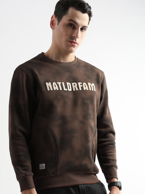 Hazed Print emperador brown Sweatshirt