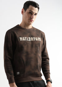 Hazed Print emperador brown Sweatshirt