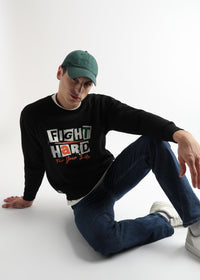 Fight Hard Caviar Black Sweatshirt