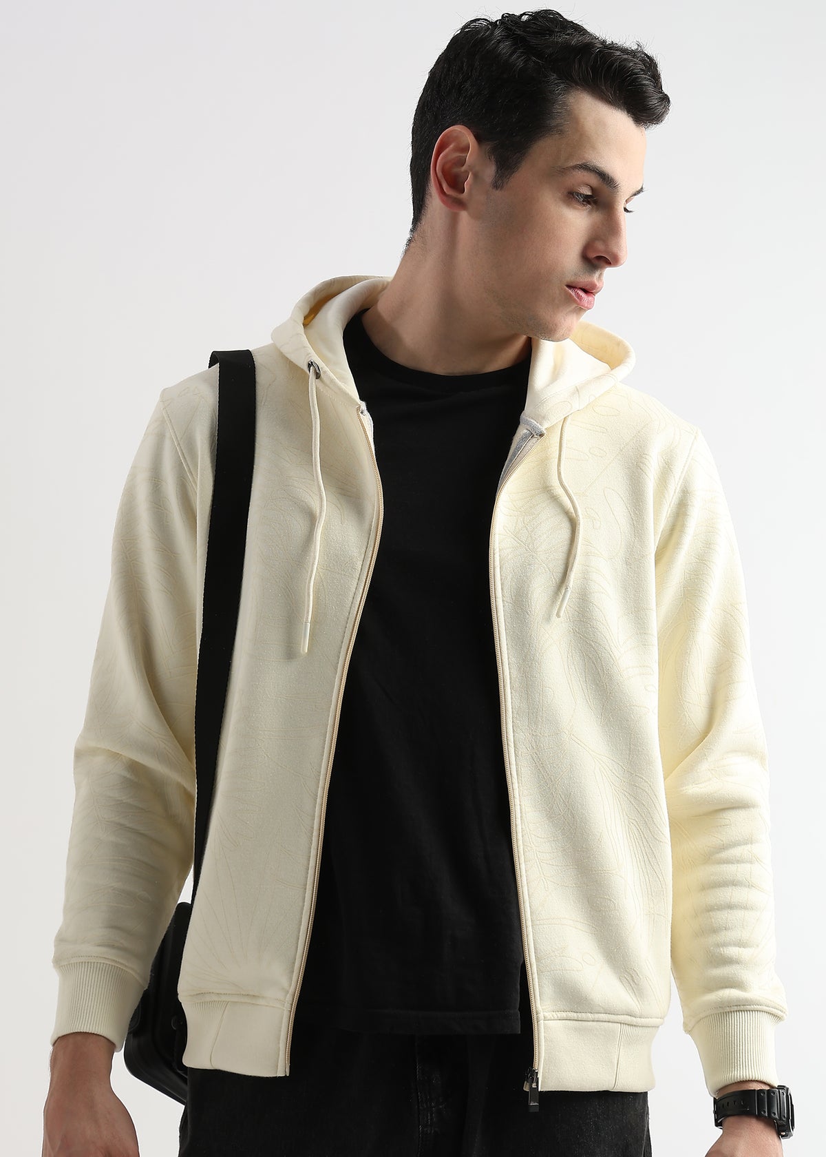 Self Printed White Asparagus Hoodie