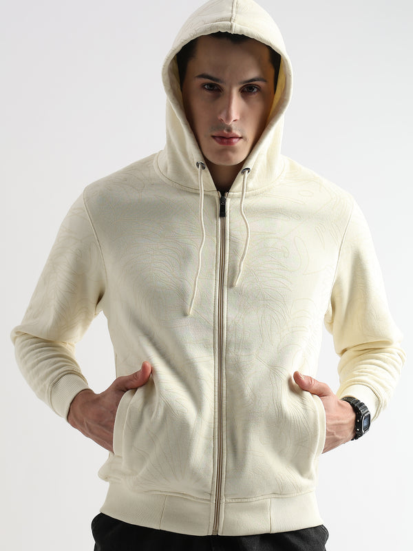 Self Printed White Asparagus Hoodie