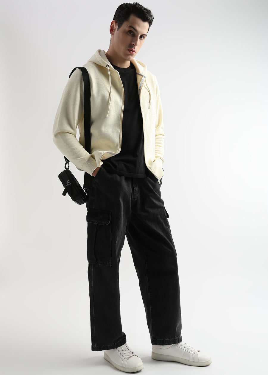 Self Printed White Asparagus Hoodie