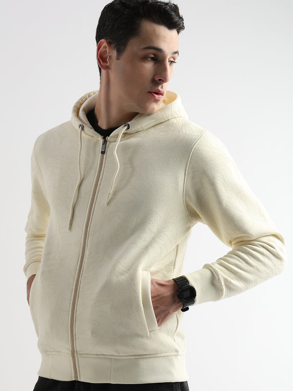 Self Printed White Asparagus Hoodie