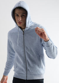 Self Printed Skyway Blue Hoodie