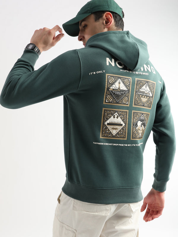 Nothing to fear Treking Green zip-top hoodie