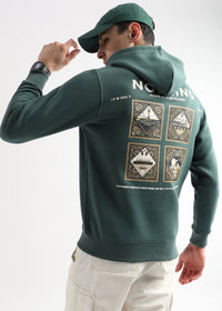 Nothing to fear Treking Green zip-top hoodie