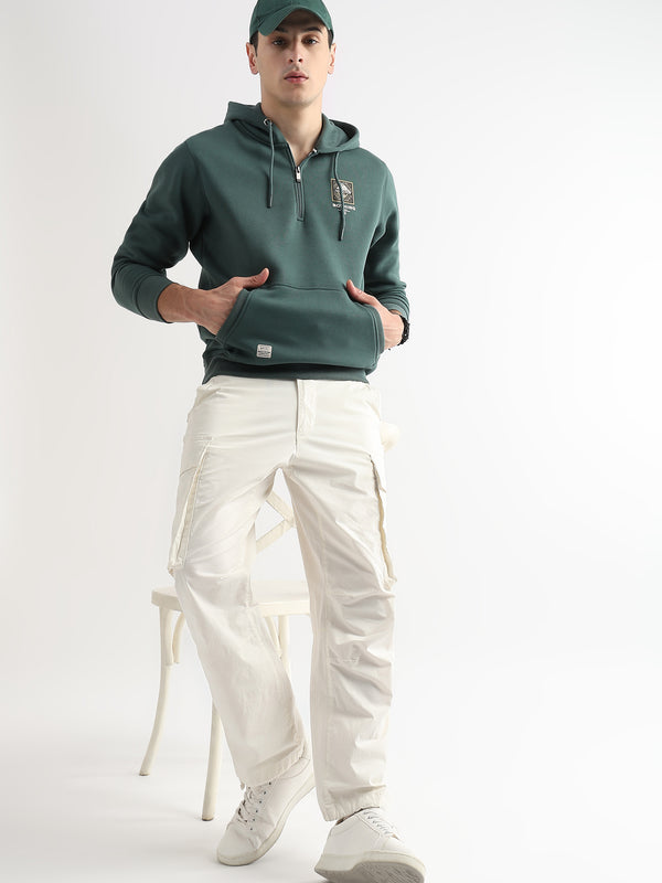 Nothing to fear Treking Green zip-top hoodie