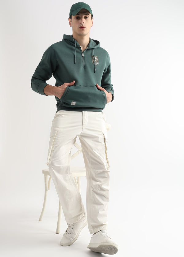 Nothing to fear Treking Green zip-top hoodie