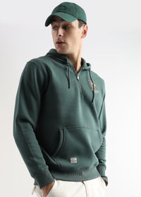 Nothing to fear Treking Green zip-top hoodie