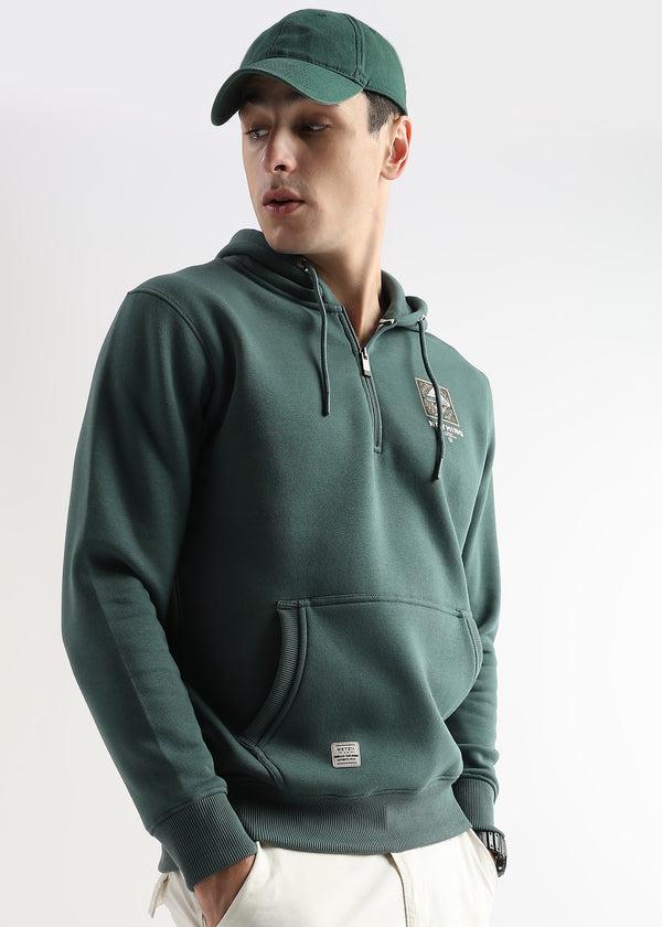 Nothing to fear Treking Green zip-top hoodie