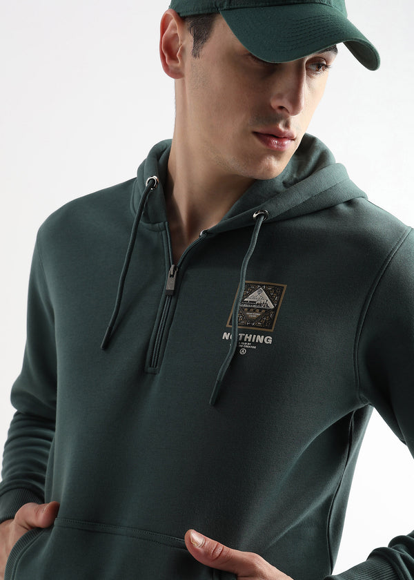Nothing to fear Treking Green zip-top hoodie