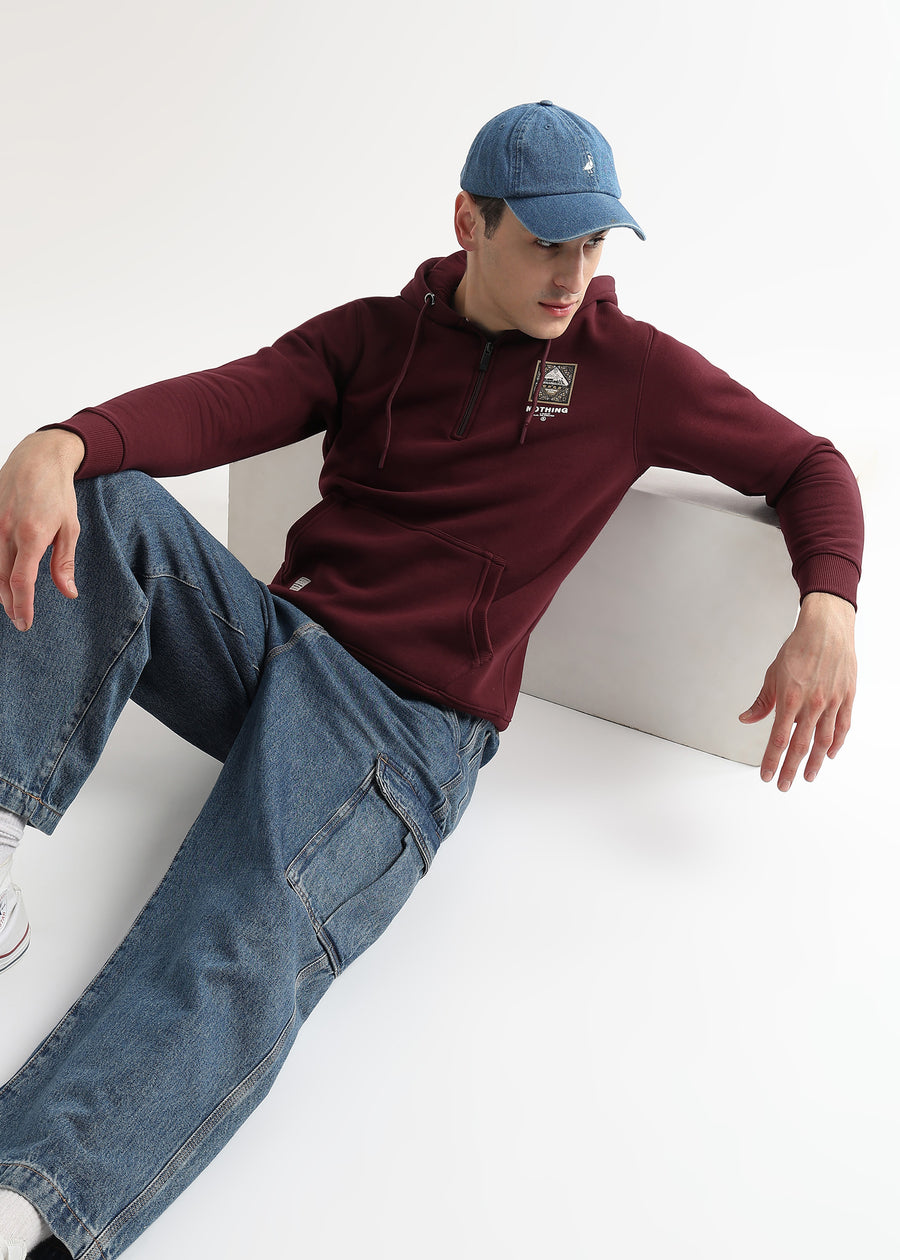 Nothing to fear Tawny Port zip-top hoodie