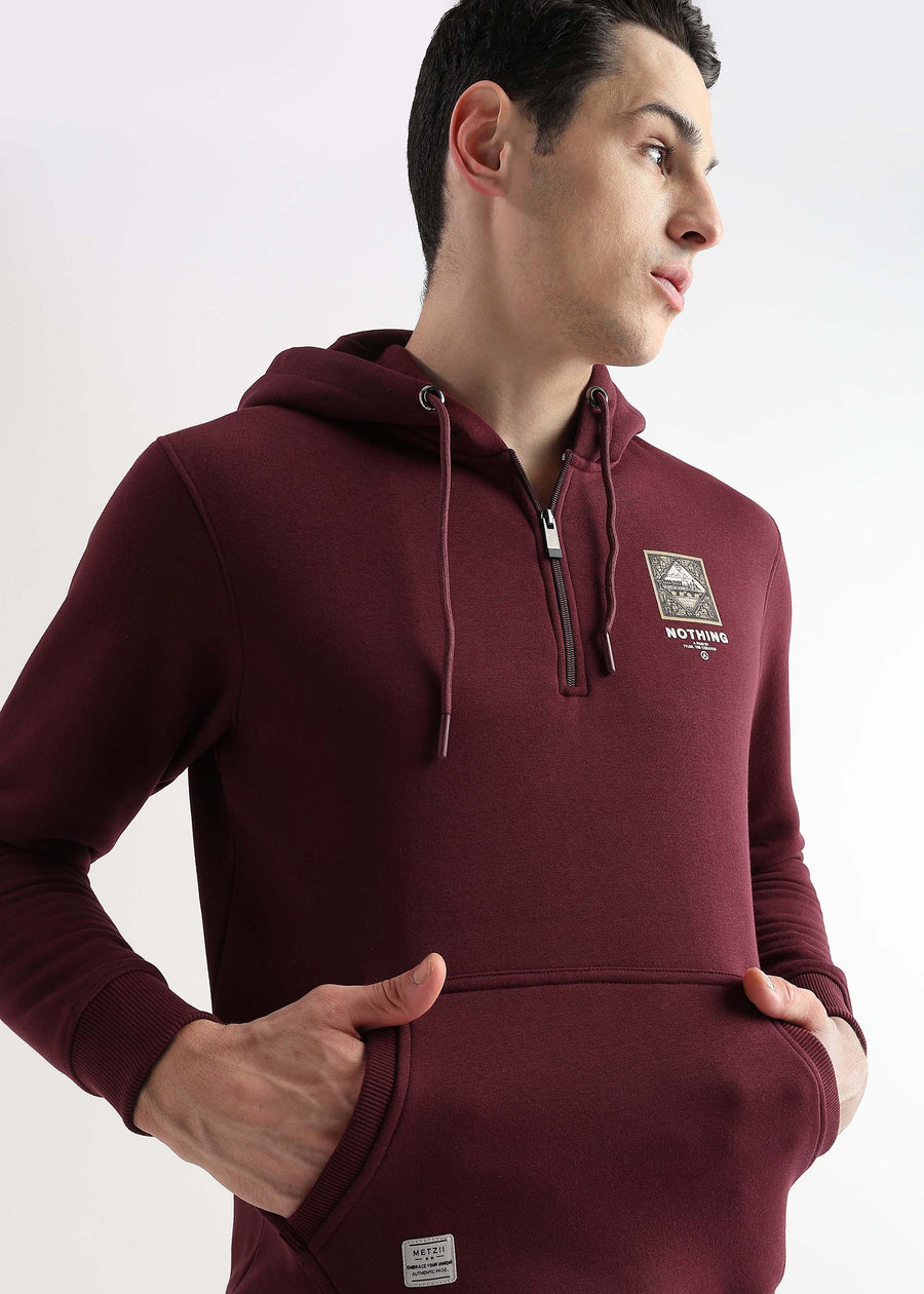Nothing to fear Tawny Port zip-top hoodie